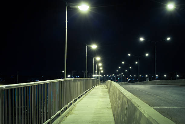 istock walkway  at night, safety and security concept 488278489