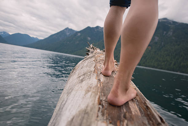 istock Relax enjoy nature barefoot walk courage 488278984