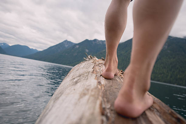 istock Relax enjoy nature barefoot walk courage 488279106