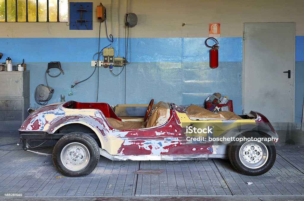 Restoring Classic Car Restoration of an old car, work in progress. Car Stock Photo