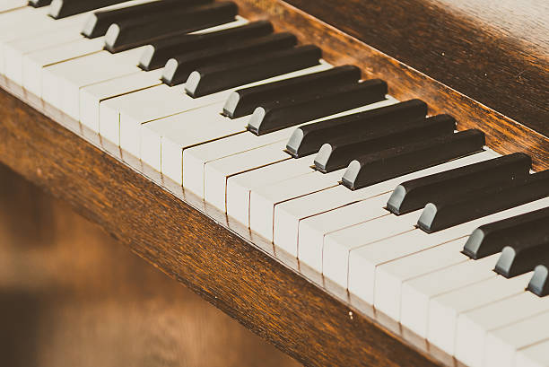 istock Old vintage piano keys 488281952