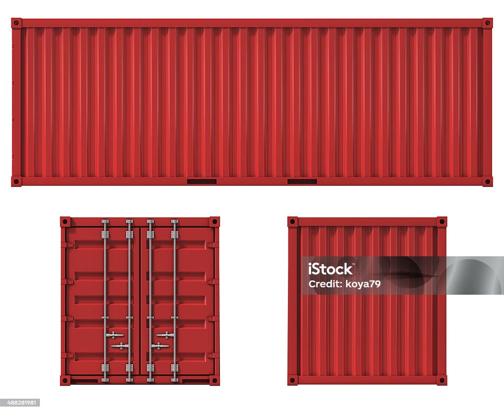 cargo container front side and back view Cargo Container Stock Photo