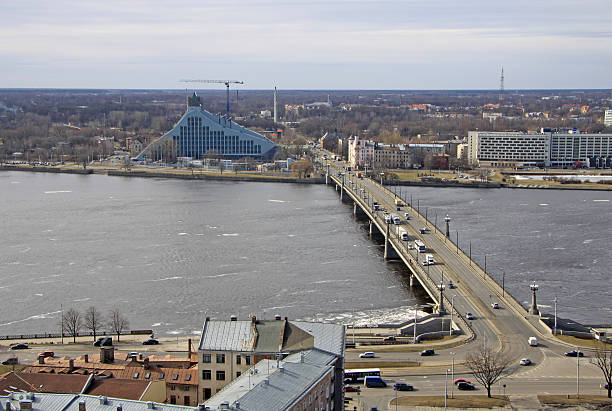 istock Aerial view of Riga and river Daugava, Latvia 488282584