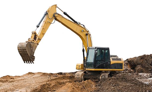 Excavator machine stock photo