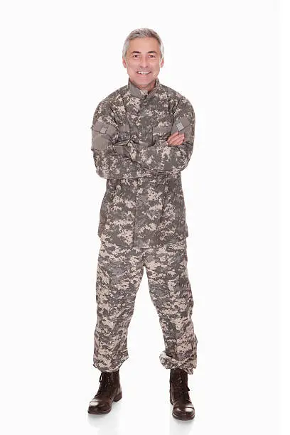 Photo of Happy Mature Soldier