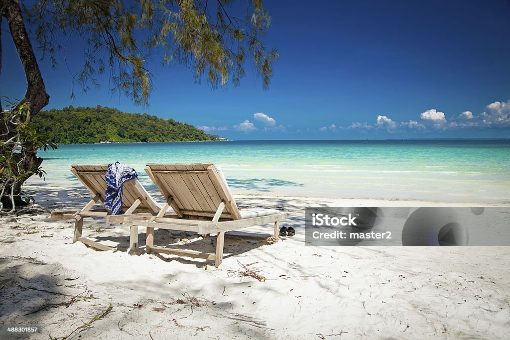 Hermosa turquesa playa en Koh Rong Samloem en Camboya. - Foto de stock de Isla libre de derechos