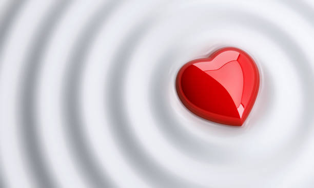 istock Red heart in white milk 488304881