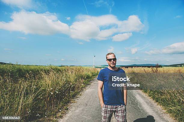 Handsome Man In Field Stock Photo - Download Image Now - 30-39 Years, 35-39 Years, Adult