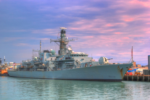a modern warship
