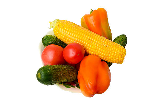 warzywa świeże, pomidory, ogórki, papryki i kukurydzy. - eggplant group of objects raw food eating zdjęcia i obrazy z banku zdjęć