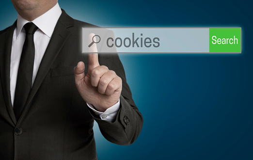 cookies internet browser is operated by businessman.