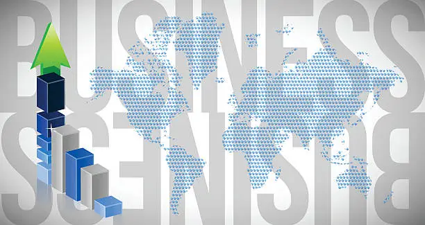 Vector illustration of Business, financial graph stat business