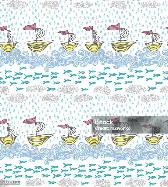 Sea Graphical Pattern Sea Pattern Stock Illustration - Download Image Now - 2015, Abstract ...