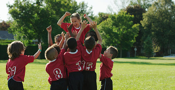 istock Happily Cheering a Soccer Victory 488318282