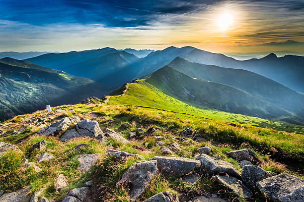 istock Wonderful sunset in mountains in summer 488320606