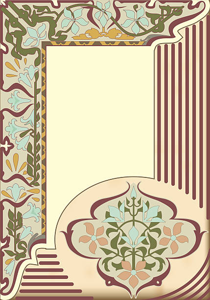 Abstract framework from the bound plants in style art-nouveau vector art illustration