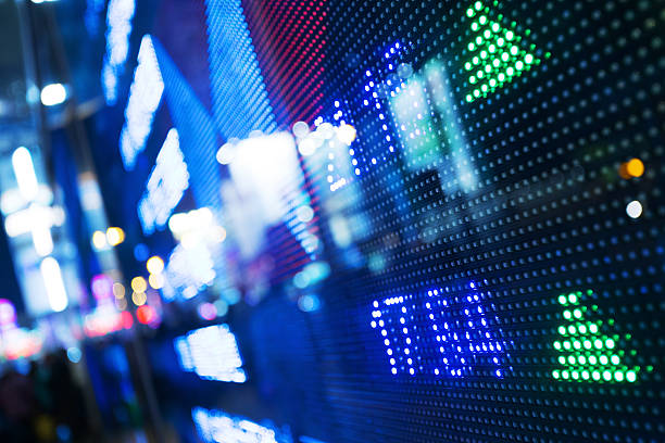 istock Display of Stock market quotes 488328779