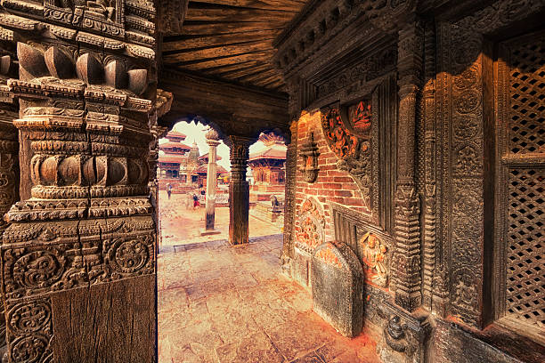 istock Columns of a Temple in Patan Durbar Square, Nepal 488330821