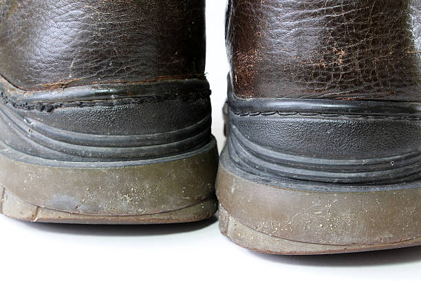used brown old boots