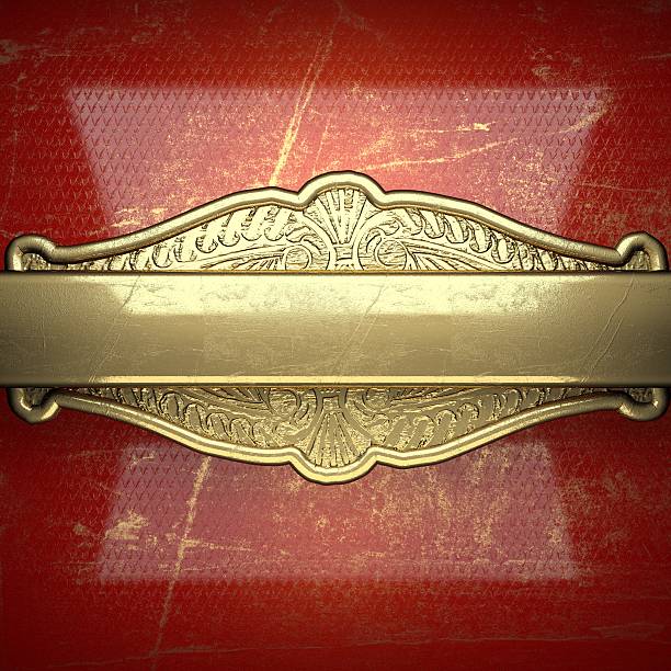 istock golden background painted in red 488354668