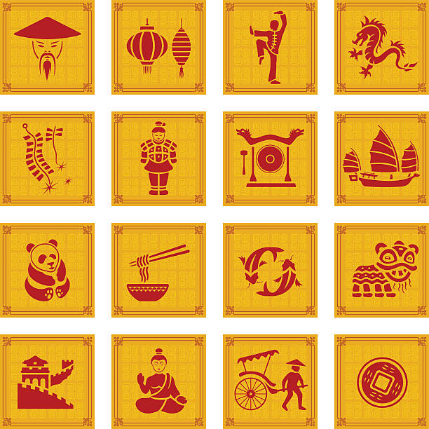 Chinese Icon Set High Resolution JPG,CS6 AI and Illustrator EPS 10 included. Each element is named,grouped and layered separately. Very easy to edit. chinese takeout stock illustrations
