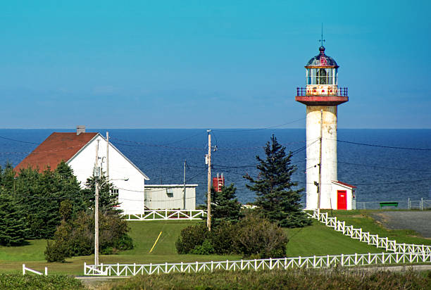 istock Sainte Madeleine  lighthouse, Gaspe, Quebec- late summer 488356066
