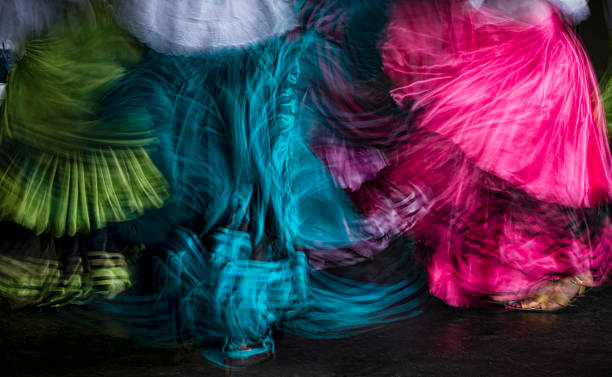 istock Abstract of traditional dancers with motion blur 488356702