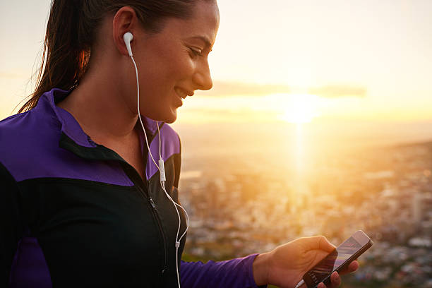 istock Music motivates her 488357942