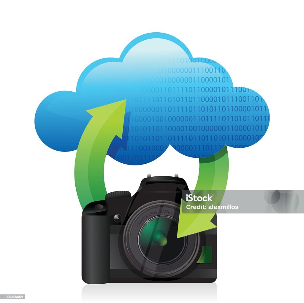 Camera Cloud Computing Camera Cloud Computing Concept Illustration Design Over White Stock ...
