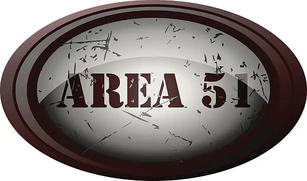 Vector illustration of Area 51 Sign.