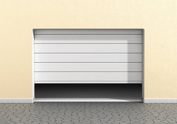 istock Garage door at a modern building. 488361826