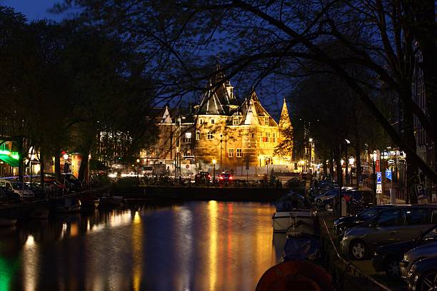 istock Canal night scene Amsterdam 488362915