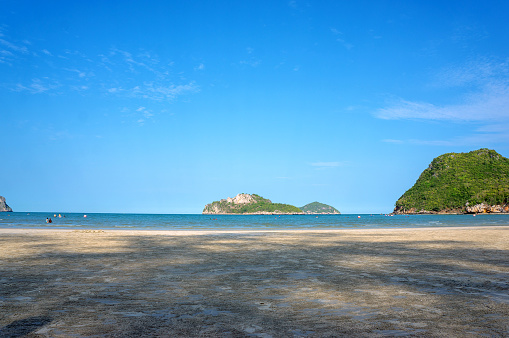 The beach of Prachuap Khiri Khan, Ao Manao Bay, Unseen ThailandThe beach of Prachuap Khiri Khan, Ao Manao Bay, Unseen Sea Thailand