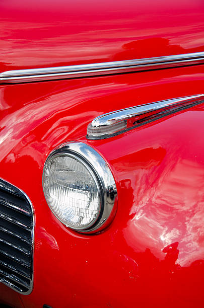 istock Headlight of antique car 488363170