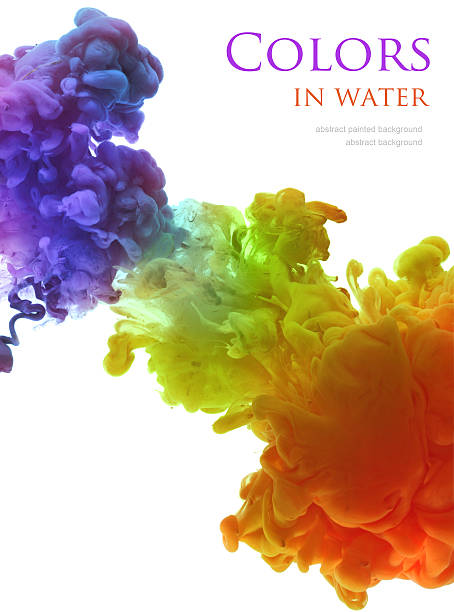 istock Acrylic colors in water. Abstract background. 488363182