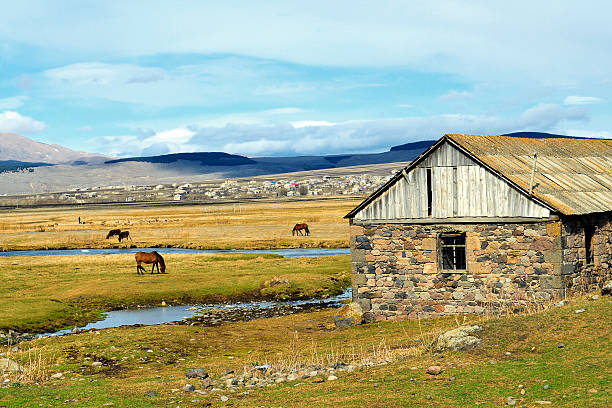 paisagem rural - ретро imagens e fotografias de stock