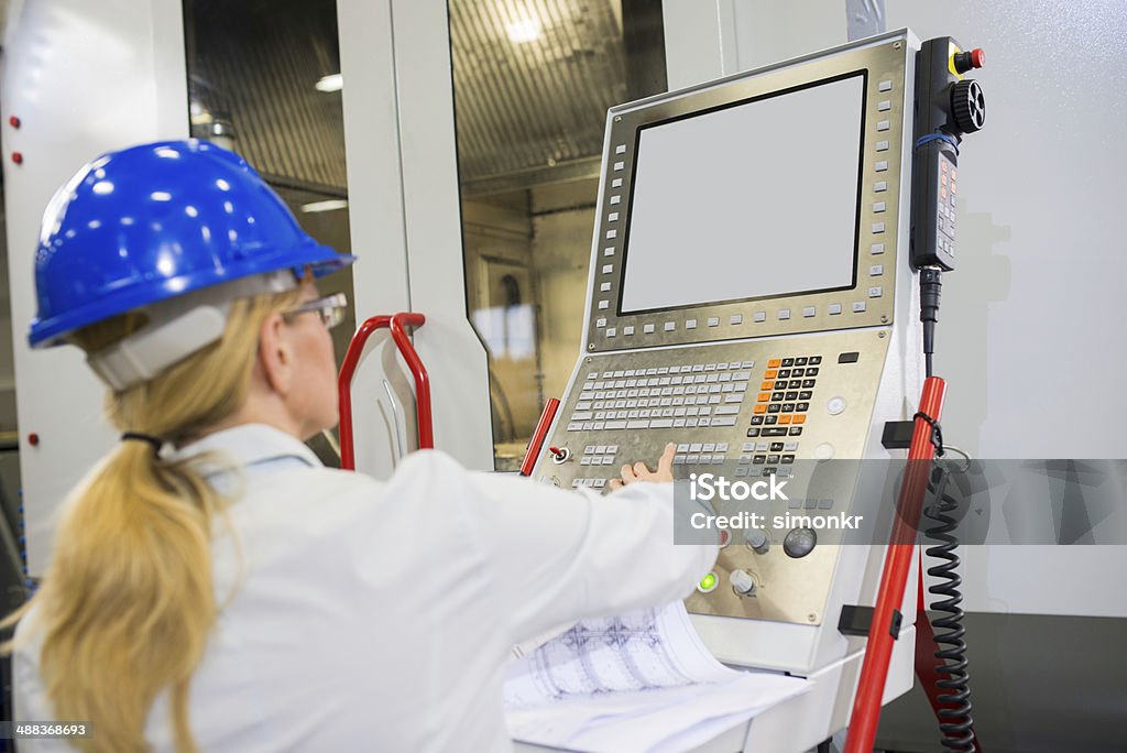 Cnc Programing Picture Programming A Cnc Machine Stock Photo - Download Image Now - Machinery ...