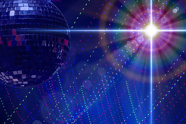 istock Disco Background with disco ball and a variety of effects 488368931