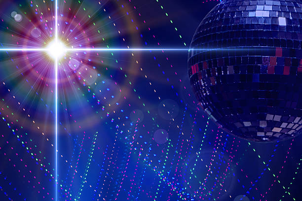 istock Disco Background with disco ball and a variety of effects 488368933