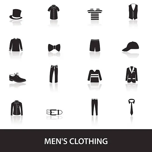 Vector illustration of mens black clothing eps10