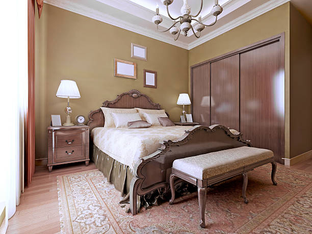 istock Luxury bedroom english style 488377794