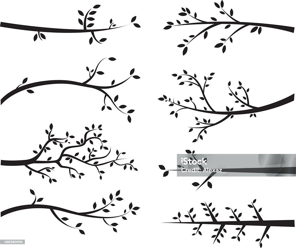 Branch Silhouettes The vector for Branch Silhouettes Branch - Plant Part stock vector