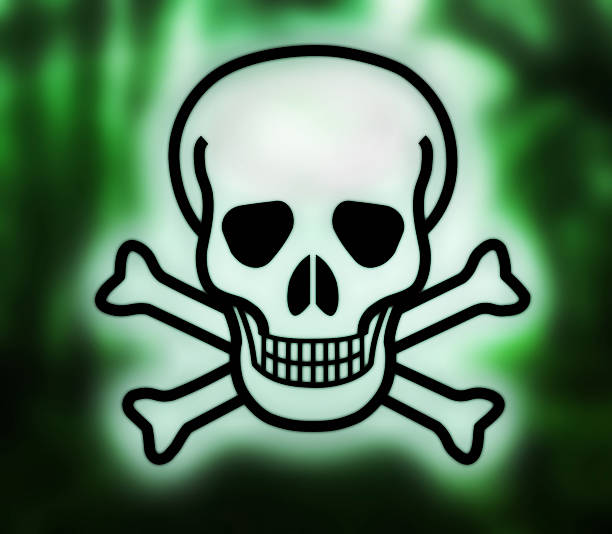 Skull and crossbones symbol of danger