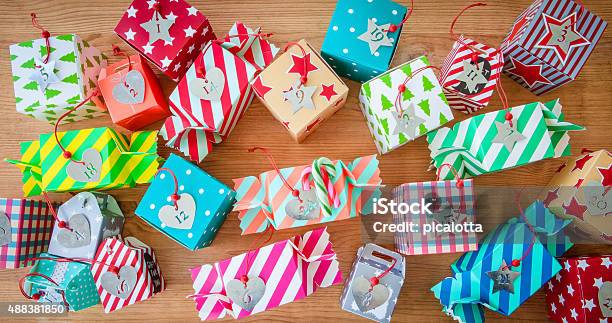 Little Presents For Christmas Stock Photo - Download Image Now - 2015, Blue, Christmas