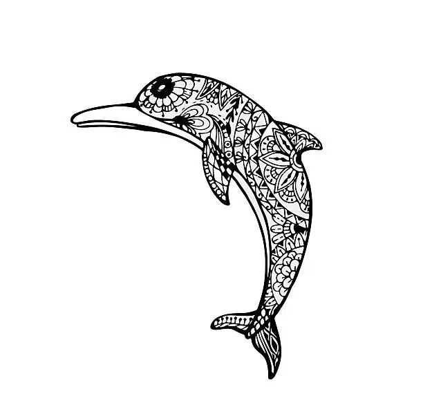 Vector illustration of Vector of Dolphin