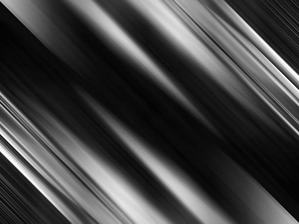 istock Abstract black and white stripes background with motion blur eff 488382848
