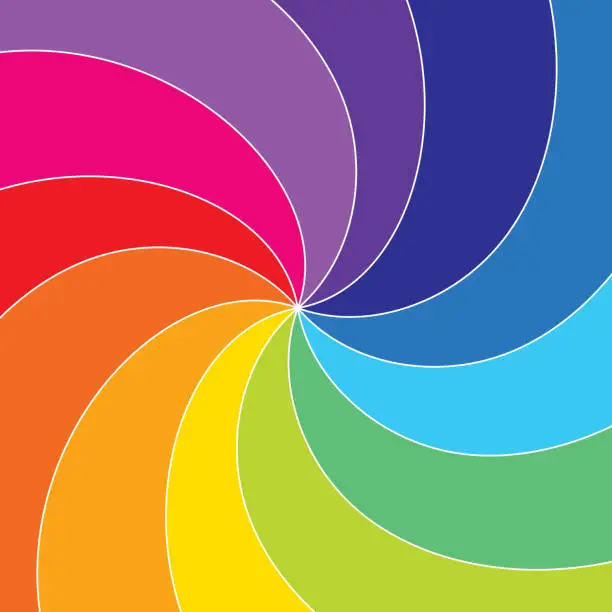 Vector illustration of Rotating rainbow