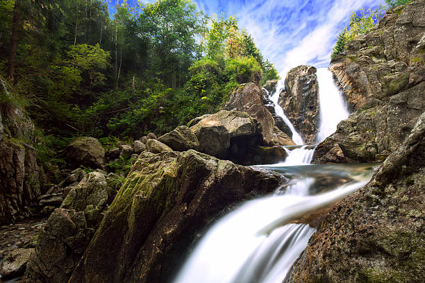 amazing water fall stock photo