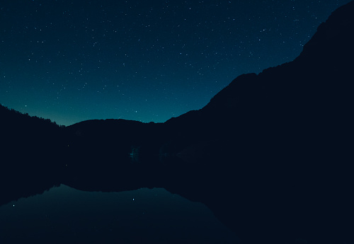 Starry Sky On A Mountain Lake