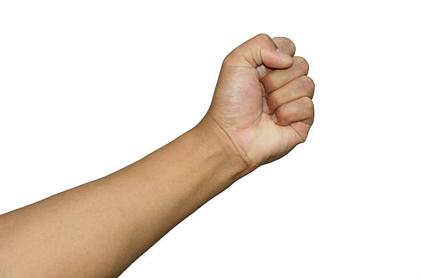 istock punching fist on white background 488387778